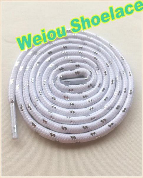 

weiou sports white black silver shoelaces round rope laces for outdoor climbing casual shoes 120cm fashion bootlace4454709, White;pink