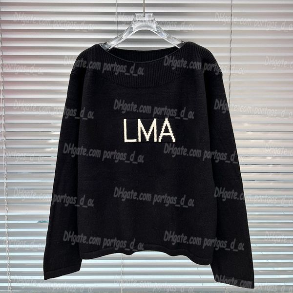 

letter jacquard women t shirt knitted long sleeve jumper long sleeve black sweater shirts elegant spring autumn woman knits