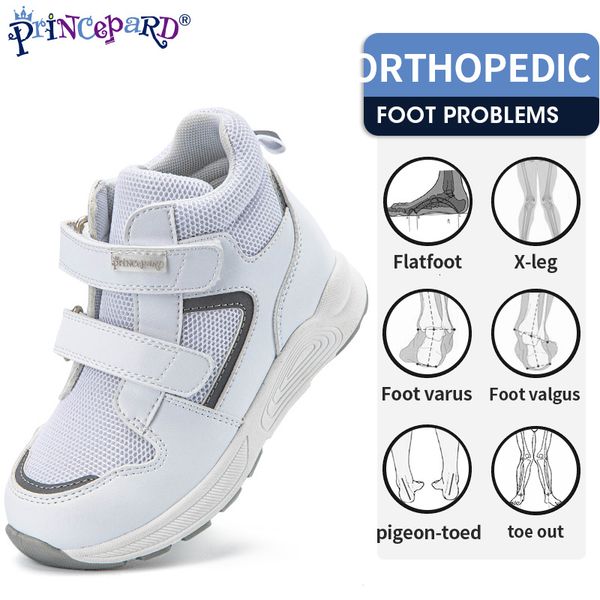 

sneakers princepard kids orthopedic shoes children autumn high sneaker boys girls correct flatfoot toe walking arch support care 230906, Black;red