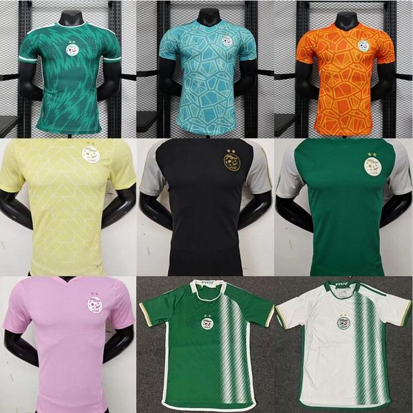 

algeria 2023 2024 soccer jerseys home away algerie atal delort 22 23 24 bennacer football shirts t mahrez feghouli training uniforms men mai, Black;yellow