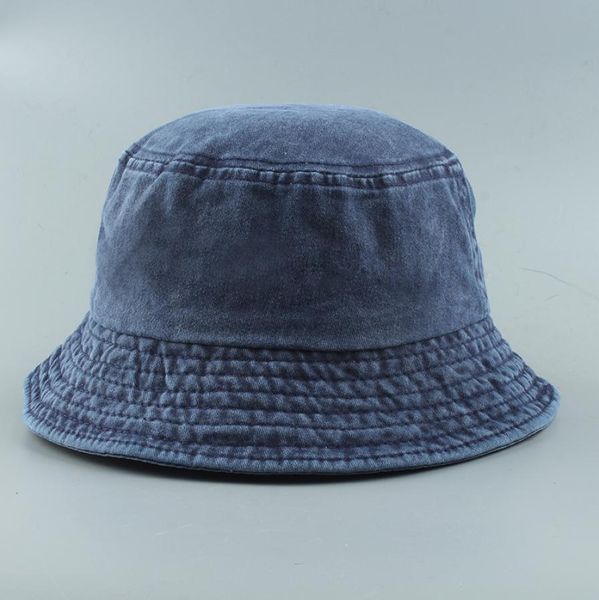 

fisherman hat washed denim bucket hats fashion bob caps hip hop gorros men women panama bucket cap5228562, Blue;gray