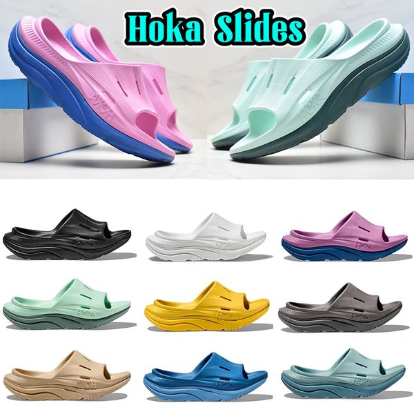 

hoka slippers one one ora recovery slide 3 hokas sandals designer mens womens beach slippers summer slides for men and women, Black
