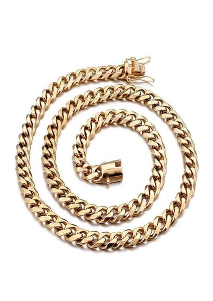 

gnayy jewelry punk style stainless steel cuban curb chain necklace gold tone 15mm 76cm 30 inch mens hip hop270m6711105, Silver