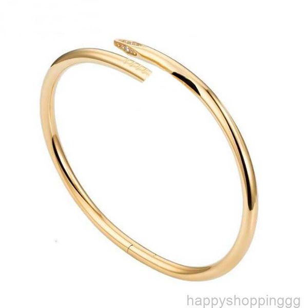 

designer gold silver steel nail love bracelet inlay diamond screw cuff just a bracelets women men jewelry bangle gift 17 19 size