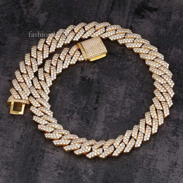 

Duyizhao Stock 19Mm Full Moissanite Miami Cuban Link Chain Necklace Sterling Sier Gold Hip Hop Fashion Jewelry