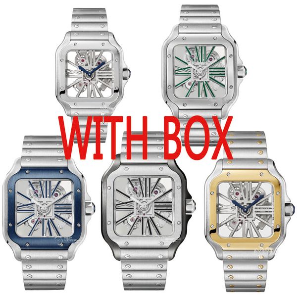 

high-quality fashion luxury skeleton watch quartz sport sapphire glassstainless steel strap men's watch, Slivery;brown