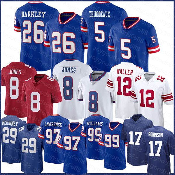 

mens daniel jones football jersey 26 saquon barkley kayvon thibodeaux darren waller dexter lawrence xavier mckinney leonard williams wan&#03, Black;red