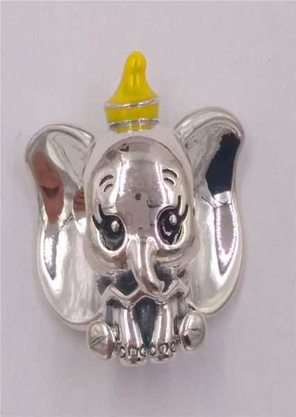 

annajewel 925 sterling silver beads dumbo yellow enamel charm charms fits european style jewelry bracelets & necklace 799392c011328998, Black
