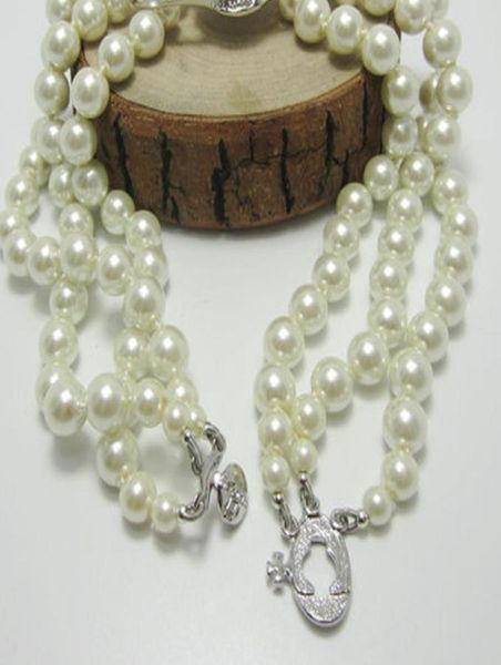 

new arrival 3 layers pearl orbit necklace women rhinestone satellite planet necklace for gift party 471836, Golden;silver
