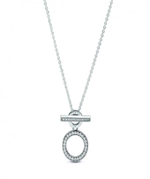 

2020 new autumn silver signature circles tbar necklace 925 sterling silver jewelry chain pendant necklaces for women men 39905077084