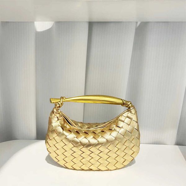 

small design woven bag sardine bag new handbag dumpling bag tidy leisure versatile handbag real leather bag 230907