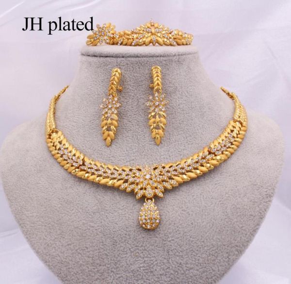 

jewelry sets for women dubai 24k gold color india nigeria wedding gifts necklace earrings bracelet ring set ethiopia jewellery 2019618876, Black