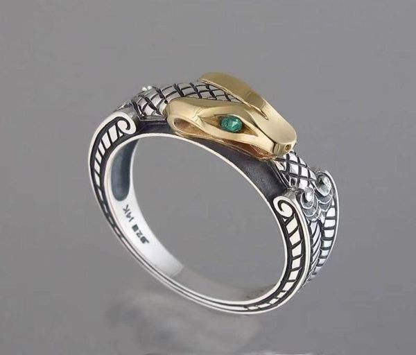 

qiluxy punk vintage silver color rings for women men fashion personality charm party ring finger jewelry cluster1405714, Golden;silver
