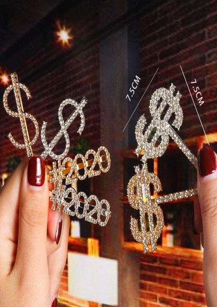 

design crystal rhinestone letter hair clips gold hairpin diamond words barrettes fashion bangs clip woman3250655, Golden;silver