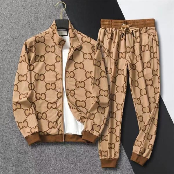 

mens tracksuit two pieces sets jackets pants with letters fashion style spring autumn outwear sports set tracksuits jacket suits, Gray