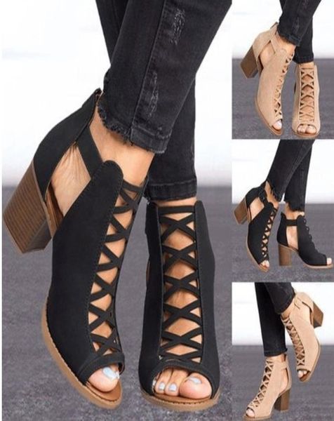 

fashion women sandals summer new female fish mouth exposed toe highheeled sandals ladies shoes plus 35436523589, Black