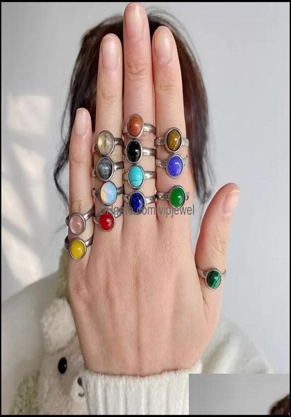 

solitaire ring cute natural stone ring handmade bohemian jewelry gift glass crystal for women birthday party rings adjus dh27114282, Golden;silver