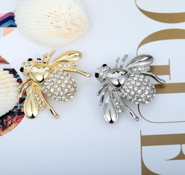 

high quailty cute little bee brooch rhinestone crystal animal lovely brooches pins for women fashion jewelry accessories1552618, Gray