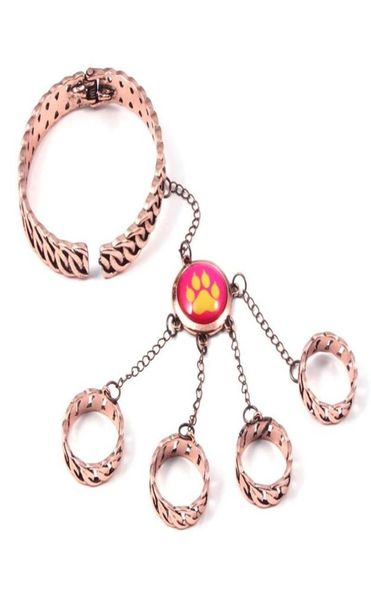 

charm bracelets anime reddy girls ring bracelet set juleka couffaine cat claw can be opened closed gift for kids cosplay234v9013946, Golden;silver