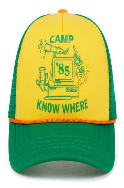 

dustin 2019 stranger hat things retro mesh trucker cap yellow green 85 know where adjustable cap gift halloween9984887, Blue;gray