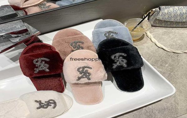 

women casual loafers slides flip flops slipper fur muller slipper ladies winter warm comfortable printed fluffy furry9052990, Black