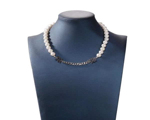 

ins the same dunzi choker necklaces chess misbhv minority pearl chain concatenation temperament bundy short necklace7459936, Silver