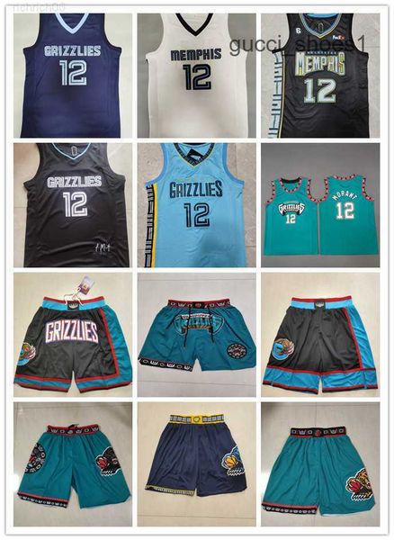 

memphis''grizzlies''shorts mens throwback basketball shorts pocket basketball jerseys 12 ja morant
