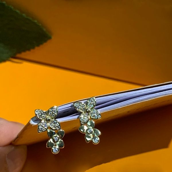 

high sense girl flower earrings fashion sweet petal earrings, Golden;silver