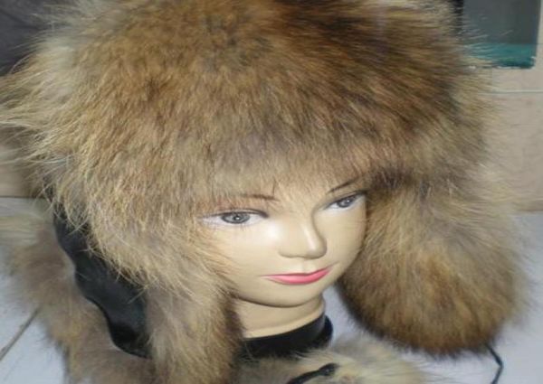 

fur lei feng bomber aviator ushanka ranched fox fur hat warm 23165194460, Blue;gray
