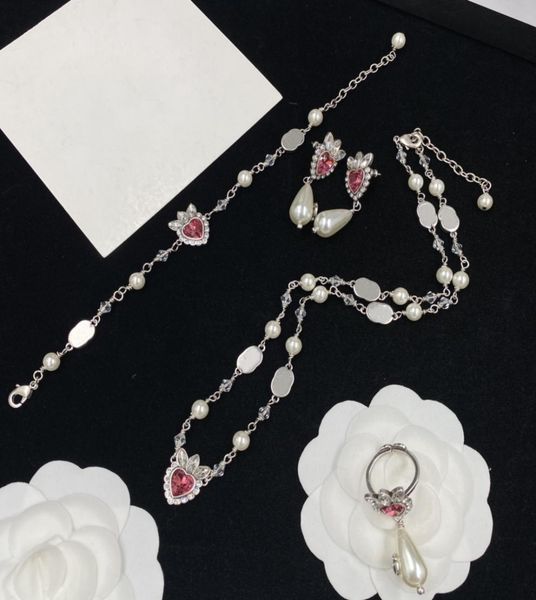

necklace for love jewelry set earrings and bracelet fashion for women long chain supply5681726, Silver