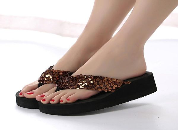 

shoes flip flops women039s summer sequins antislip sandals slipper indoor outdoor fashion casual shoes women drop8225392, Black