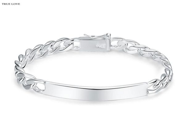 

925 sterling silver plated 10mm figaro chain bracelet fashion cool men039s jewelry christmas gift 2712478, Black