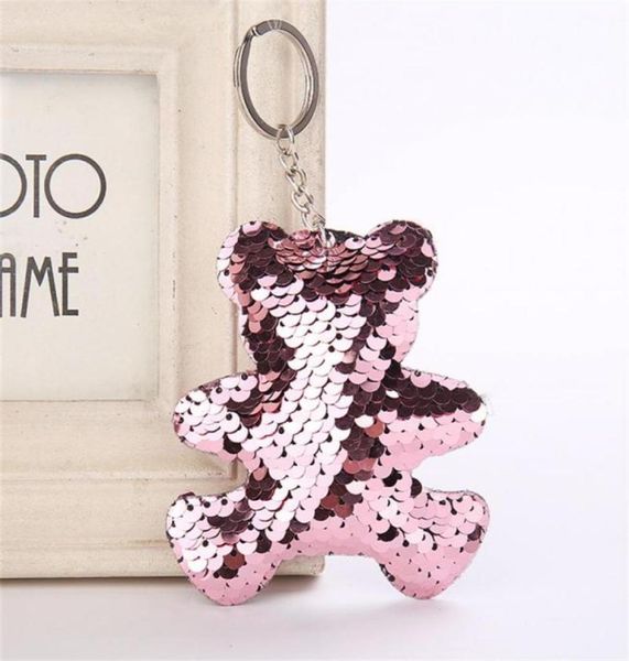 

fashionable sequins cute reflective glossy key chain key ring jewelry5209307, Silver