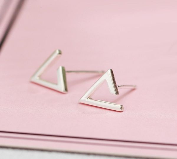 

925 sterling silver women039s fashion cute tiny allergy female wedding jewelry earring body accessories mujer moda8749480, Golden;silver