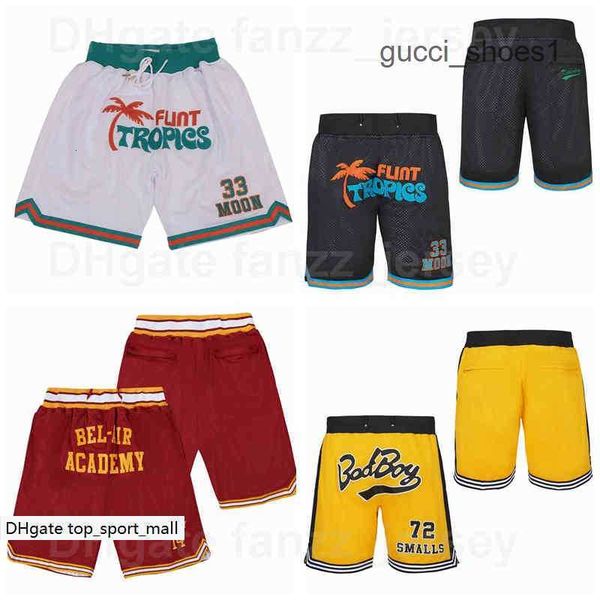 

33 flint tropics jackie moon basketball shorts just wear don bad boy bel-air academy will smith sport pant pocket zipper bryant mcdonalds al