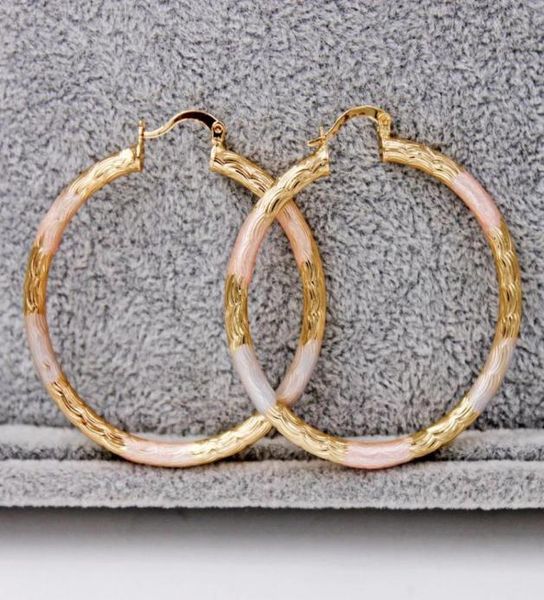 

hoop huggie fashion bohemian big earrings for women039s earring gold filled pink round circle wedding jewelry5285144, Golden;silver
