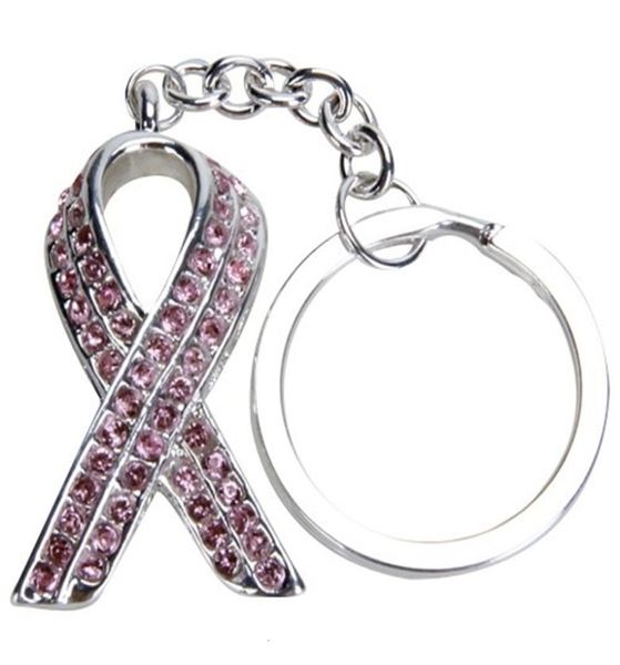 

keychain charming ribbon shiny rhinestone key chain keyringpink9866928, Silver