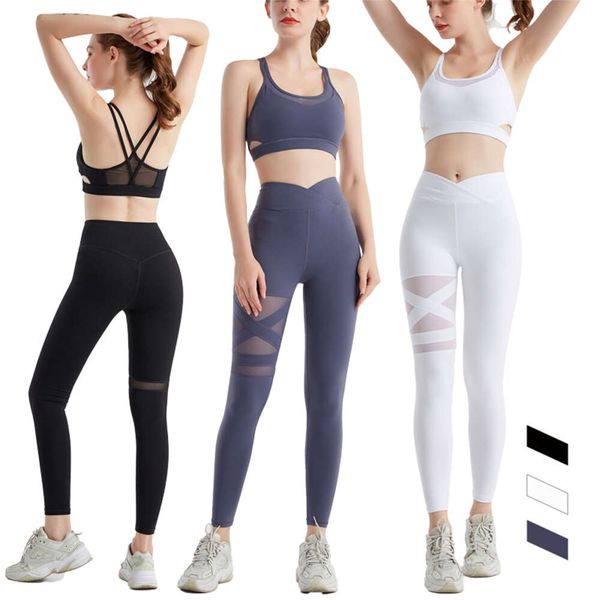 

yoga lu lu lemon women set seamless workout sportswear gym clothes fitness bra leggings sports suit lady activewear running gry woman