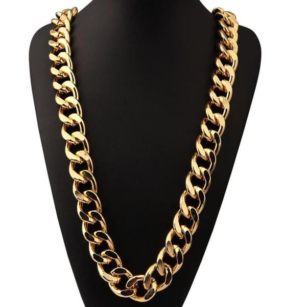 

new design street dance singer goldsilver thick sparse aluminum chain 354 inch necklace hip hop jewelry for men039s gift3981377, Silver
