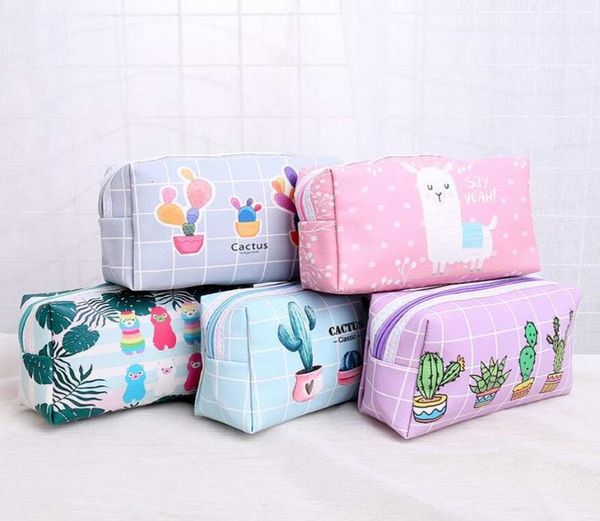 

cosmetic bags for women makeup pouch solid make up bag cartoon cactus hanging toiletries travel kit jewelry organizer holder casua6415269