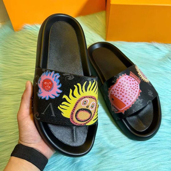 

designer slipper luxury men women sandals brand slides fashion slippers lady slide thick bottom design casual shoes sneakers by shoe10 w387, Black