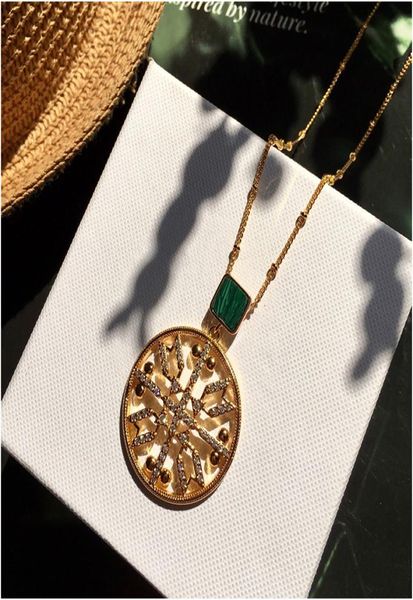 

fashion jewelry necklace green and white shell agate gold necklace for women bohemian jewelry for women2980185, Silver