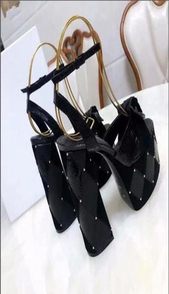 

55cm high platform t show shoes 14cm heel summer gladiators for women 732795, Black