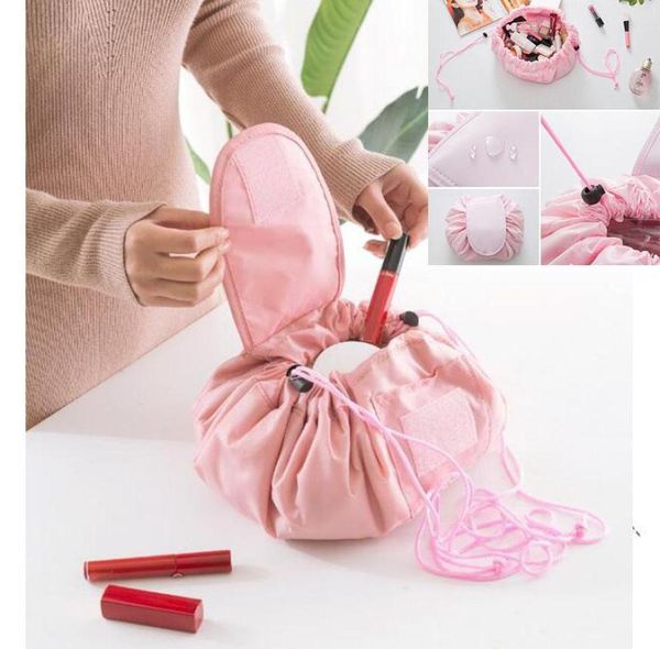 

new portable travel cosmetic bag women waterproof makeup bag men cosmetics case pouch toilet make up drawstring bags4419461