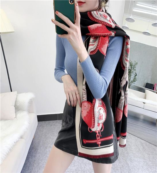 

big size women printed embroidery scarf silk winter print foulard satin square head scarves women luxury designer shawls ship3976130, Blue;gray