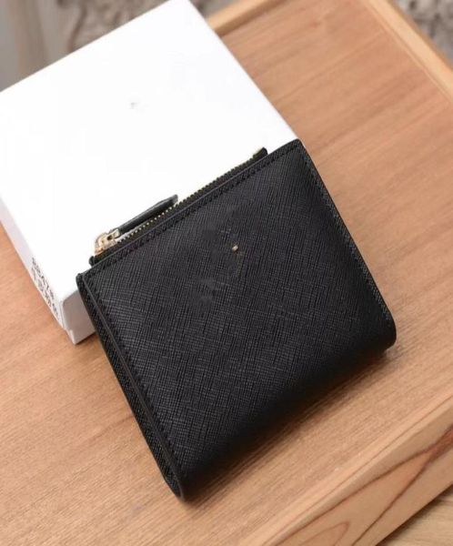

classic metal letter wallets luxury brand zipper coin purses card holders famous designer men and women clutch bags pocket ladies 4260036, Red;black