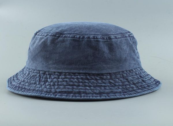 

fisherman hat washed denim bucket hats fashion bob caps hip hop gorros men women panama bucket cap3976645, Blue;gray