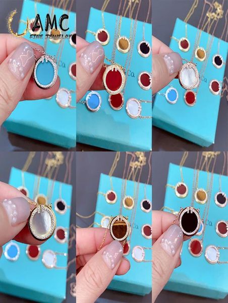 

amc necklace 925 silver pendant female jewelry fritillary t series necklaces multicolor optional chirstmas gift thanksgiving day5201828