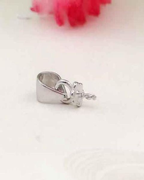 

fine silver 925 sterling silver pendant clasp semi mount pendant 68mm pearl or round bead fine jewelry setting no necklace4698465