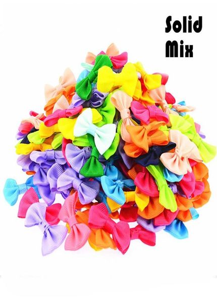

180pcs lot mini small pringting ribbon bow pet bowknot craft only bow no clips diy wedding decor hair accessories pb0017705321, Golden;silver